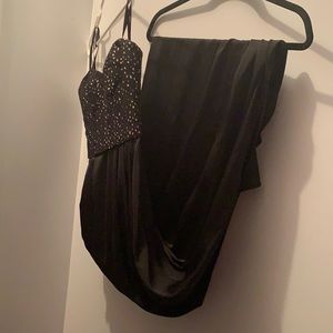 high low dress with bustier